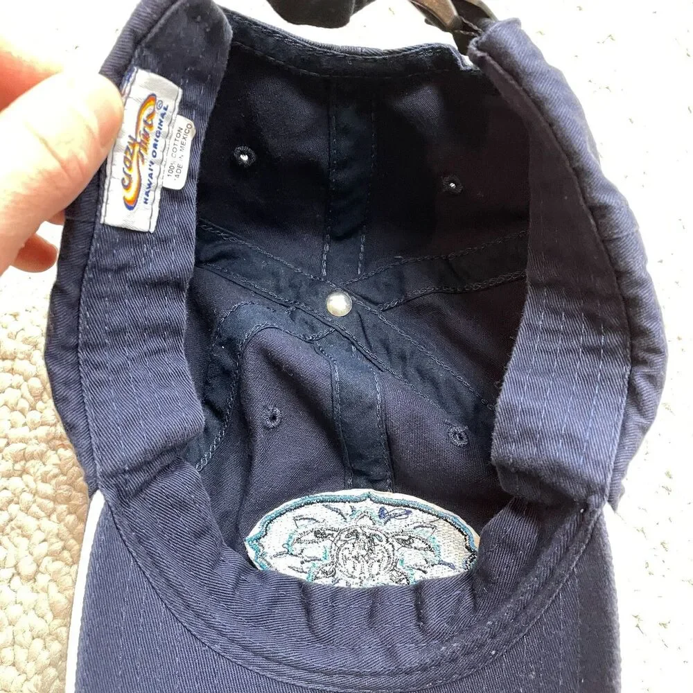 Crazy Shirts Hawaii Hat Cap Strapback Blue Kauai Beach Island Surf Boys Youth